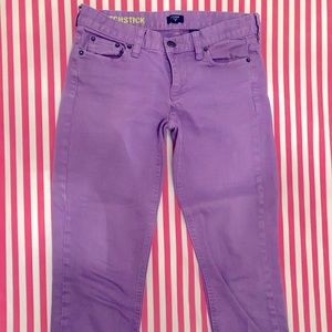 JCrew purple matchstick crop jeans 28